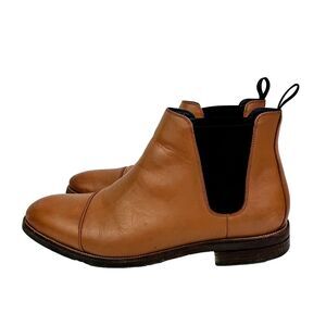 Cole Haan Wagner Grand Chelsea Boots Leather Dress Shoes Cognac Tan Men's 12